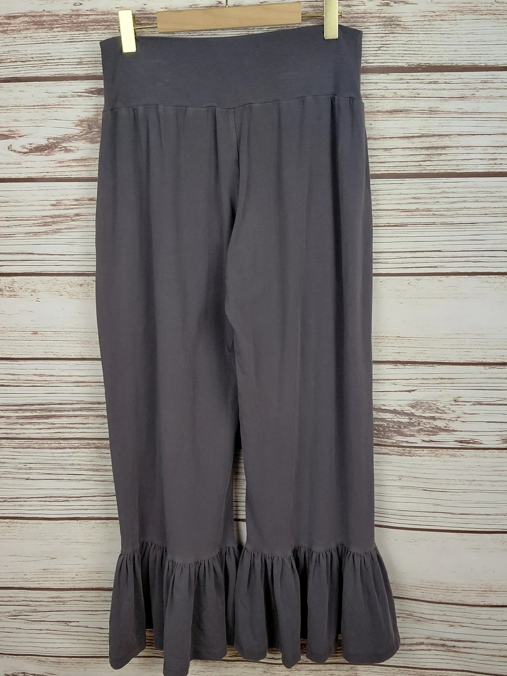 Lot of Two Matilda Jane Size Womens Medium Blue & Gray Cropped Ruffle Pants